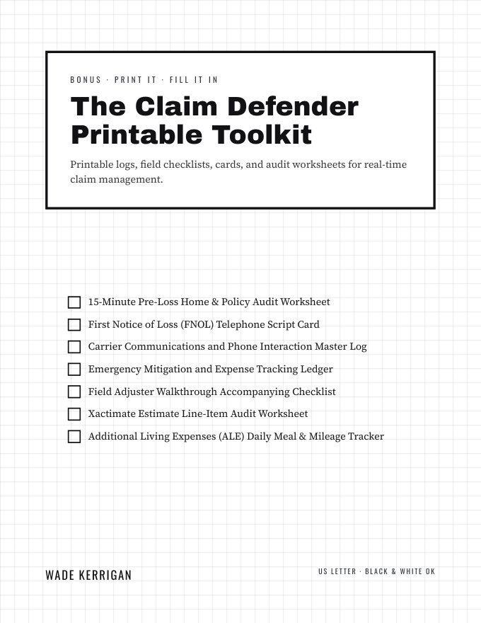 The Claim Defender Printable Toolkit
